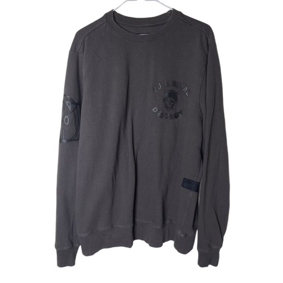 Punk Royal | Destroy Graphic Print Logo Sweatshirt - Picture 1 of 8